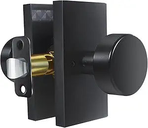 Matte Black Door Knobs Interior, Black Modern Door HandlesPassage Door Knobs for Closet Hall