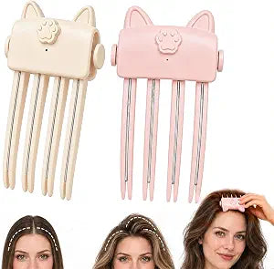 2PCS Heated Root Volumizer Clip, Cordless Root Volumizing Heating Comb