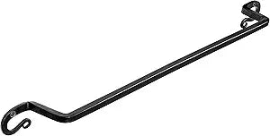 Stur-De Wrought Iron Towel Holder - Rustic Towel Rack for Bathroom or Kitchen, Wall-Mount Black Iron Towel Bar for Bath Towels - Decorative Black Towel Bar for Farmhouse-Style Home - 21 x 3 x 2 Inches