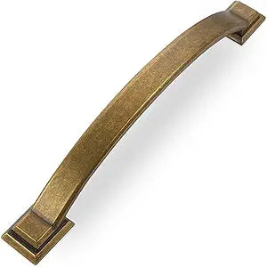 10 Pack 6-1/4 Inch Cabinet Pulls Antique Brass Kitchen Cabinet Handles Zinc Alloy Drawer Pulls Solid Cabinet Hardware