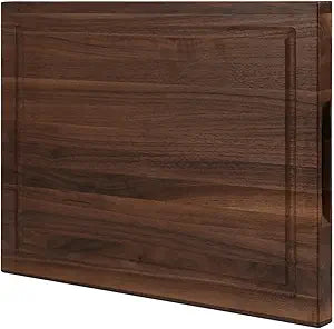 CONSDAN Walnut Cutting Board for Kitchen, USA Grown Hardwood, 16 x 12, with Invisible Inner Handle, Prefinished with Food-Grade Oil, Suitable for Kitchen Edge Grain, 1" Thick