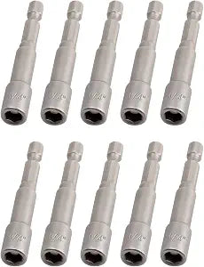 10pcs Magnetic Nut Driver Set, 1/4" Quick-Change