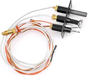 4021-736 Natural Gas Pilot Assembly Kits for Heat N Glo, Heatilator, Quadrafire Fireplaces, 485-510A 2103-010 Pilot Assembly with Thermocouple Thermopile Replacement Parts