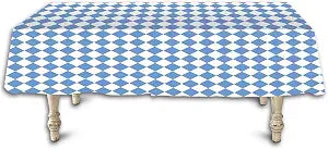 Beistle Oktoberfest Tablecover, 54 x 108, 2 Pieces Plastic Table Cloth, Rectangular Tablecloth, Bavarian Party Supplies, Bavarian Tablecloth, German Table Decorations