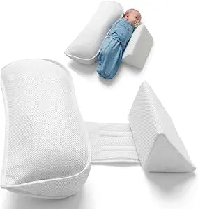 iBabie Side & Back Support Soft and Breathable Cushion for Rest & Playtime (Pure White)