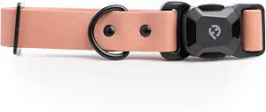 Fei & Eve VERO Dog Collar, Blush, Large | MagEase Magnetic Buckle, Waterproof PVC, Odor Resistant, Easy Clean, Heavy Duty