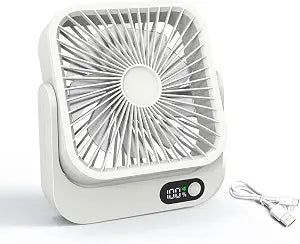 Cruise Ship Approved Magnetic Fan, Portable Rechargeable,5-Speed Adjustable & Ultra Quiet,Desk Fan 2025 Cruises