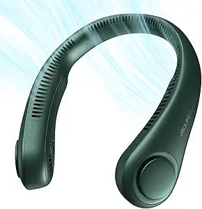 JISULIFE Portable Neck Fan, Hands Free Bladeless Fan, 5 Speeds, 4000 mAh