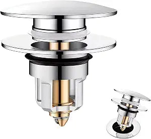Pop Up Sink Drain Strainer, Bathroom Sink Stopper Drain Hair Catcher Tub Stopper Sink Strainer Stainless Steel,1 pcs (Big)