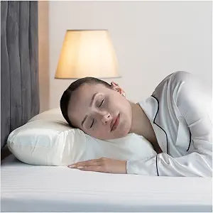 Silkly Satin Dual Side Beauty Pillow. 2 in 1 Anti Aging and Anti Wrinkle and Face Pillow. Memory Foam for Neck and Shoulder Pain for Back and Side Sleepers. (Satin White)