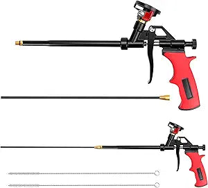 2 Pack Spray Foam Gun with 2 Extended Detachable Tube, Pu Expanding Foaming Gun (2 Insulation Guns + 2 Extenders), Professional Caulking Gun Insulation Suitable for Caulking, Filling, Sealin