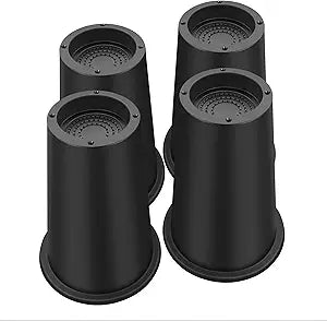 ANNKUT Bed Risers 8 Inch Heavy Duty, Round Furniture Risers for Bed Desk Table Sofa CouchBed Lifts Risers, Support up to 6000 Lbs(4 Pack Black)