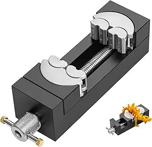 WhiteRhino Mini Vise Clamp,Smart Fractal Vise Drill Press Vise Bench Vise,Heavy Duty Self-Adjusting Aerospace-grade Aluminum Alloy&Precision CNC Machined Crafts,Jewelry Making, Modeling,DIY,Repairs