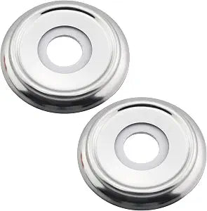 2PCS Height 11mm Metal Bathtub Spout Cover Ring with Foam Gasket Bathroom Faucet Remodeling Wall Plate Shower Pipe Decorative Cap Fits Most Standard Tub Outlet