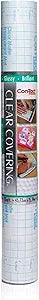 Con-Tact Brand Creative Clear Covering, Versatile and Self-Adhesive Shelf Liner, Ideal Privacy Film, Protective Clear Vinyl, 18'' x 50', Glossy