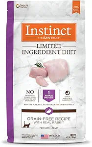Instinct Limited Ingredient Diet, Natural Dry Cat Food, Grain Free Recipe - Real Rabbit, 4.5 lb. Bag