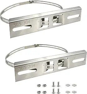 304 Stainless Steel Pole Mount Bracket t Post Boxes Bracket (7.87in 2PACK)