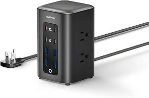 TenTrend Power Strip Tower, 230W Charging Station with Multiple Devices