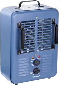 TEMPWARE Milkhouse Space Heater, 1300W/1500W Heater with Thermostat, 3 Heat Settings, Safe and Quiet Heater, Anti-Freezing Setting for Garage Workshop Warehouse, Blue