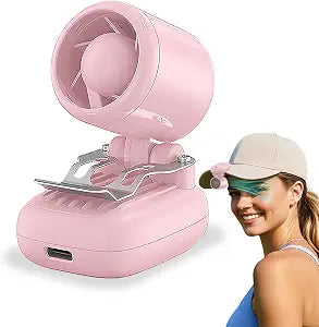Portable Clip on Fan, 3-in-1 Hands-Free Mini Hat Fans, Battery Powered Personal Fan with 3 Speeds for Hiking, Fishing, Camping,Running, Travel