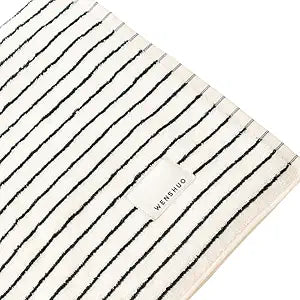 WENSHUO Black&White Striped Pure Cotton Bath Towel,100% Combed Cotton,Luxury Shower Towel,Super Absorbent(Pack of 1) (55.12" L 27.56" W)