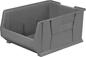 Akro-Mils 30289 Super-Size AkroBins Plastic Storage Bins, Space-Saving Stackable Bins for Garage, Classroom, Warehouse Organization, 24" L x 18" W x 12" H, Grey, 1-Pack