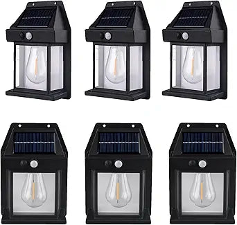 Solar Wall Light Outdoor Motion Sensor Light with 3 Modes Waterproof Porch Lights for Garden Patio Outside Fence Shed