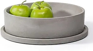 Simon Brothers Modern Concrete Decorative Bowl - Large Fruit Bowl for Kitchen Counter - Catchall Bowl for Entryway Table - Bowls for Home Decor