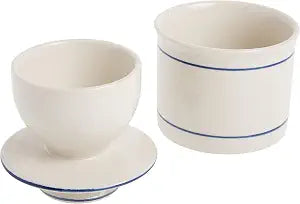 Norpro Glazed Stoneware Butter Keeper,White