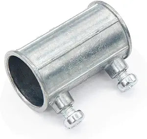 30 Pieces EMT Conduit Set Screw Connectors, 1/2 Inch Zinc Die Cast Electrical Conduits Fitting Coupling