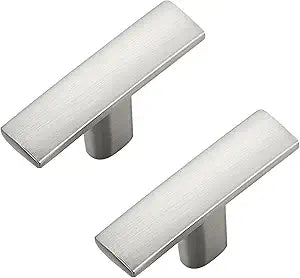 25 Pack Silver Cabinet Knobs - Curved Cabinet Pulls Brushed Nickel Knobs for Kitchen Cabinet Drawer Solid Dresser Knobs for Cabinet Hardware 1-3/4in Length Single Hole