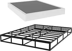 YORMDMO 7 Inch Full Box Springs, Mid Profile Box Spring Only for Full Bed, Heavy Duty Metal Mattress Foundation with Fabric Cover, Easy Assembly, Noise-Free
