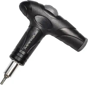 MARQUE Adjustable Bike Torque Wrench 4, 5, 6 Nm Dial Portable Mini Bicycle Multitool Allen Key Tool, includes 3, 4, 5 mm Hex, T 25 Tool Bits Repair Your Road and MTB at Home Garage - Cyclist Gift