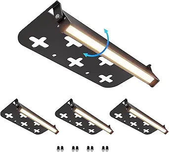 4 Pack 7 Inch Retaining Wall Lights, 5W LED Hardscape Lighting 12V AC/DC Low Voltage Step Lights Outdoor, 2700K Soft White IP65 Waterproof Landscape Lighting for Patio Walls Stairs