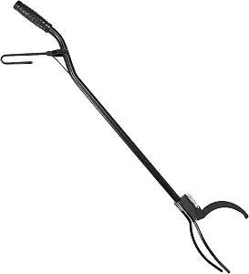 Sunnydaze 36" Steel Log Tongs for Fire Pit, Outdoor Fireplace Log Grabber