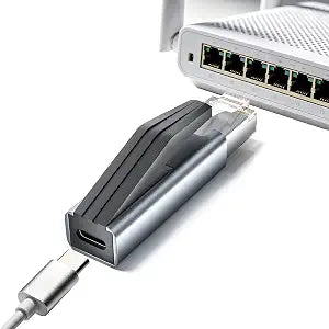 Ethernet to USB C Adapter 1pc,RJ45 Male to USB-C Ethernet Adapter