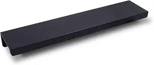 Jetland Cabinets Drawers Edge Pulls - 8-Pack, 6" Overall Length, Black, Concealed Tab Pulls for Kitchen Garage Cabinet Drawers, PW5018B128