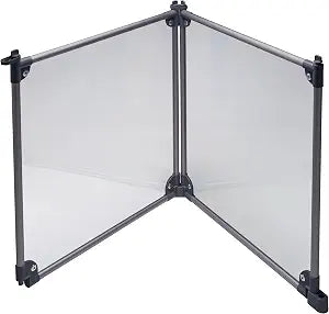 Front Row Foldable Dog Playpen Durable and Portable Puppy Playpen for Exercise, Rest & Play Clear Fence Panels with Aluminum Rods and Crate for Dogs and Other Small Pets (Charcoal, 2-Panel)