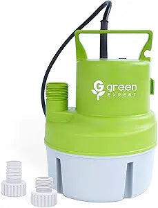 Green Expert Handy Utility Pump Submersible 1/6HP, 25-Foot Long Power Cord, Easy to Remove Water in Pools Hot Tub Flooded House Garden Pond Tankless Heater, Small Backup Pump for Household Drainage