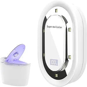 Toilet UV-C 275nm Sanitizer Lamp Smart Toilet Seat Sanitizer & Odor-Reducing Bathroom Accessory with 2000mAh Rechargeable Battery, USB-C Fast Charging, Easy Tool-Free Installation
