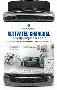 Coir Wonder Activated Charcoal Odor Absorber 2.2 Lb Coconut Shell Carbon Granules Natural Air Purifier for Home, Car, Closet, Fridge, Shoes, Gym Bags, Trash Areas Room Deodorizer