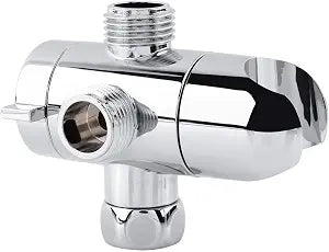 Shower Arm Diverter with Handshower Mount, 3-Way Shower Diverter Valve 1/2 with Handheld Showerhead Bracket for Bathroom Hand Shower