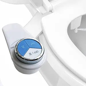 Ultra-Slim Bidet Attachment for Toilet Seat,Dual Nozzle (Front/Rear Wash),Non-Electric Cold Water Bidet,Pressure Dial Tool-Free Install,Retractable Self-Cleaning for Female & Old
