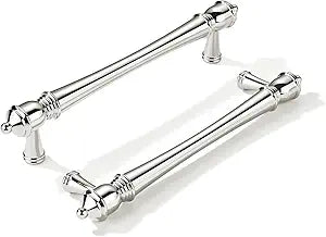 khtumeware 10 Pack 5 inch(128mm) Hole Center Virbant Polished Nickel Cabinet Pulls Heavy-Duty Solid Cabinet Hardware Drawer Pulls Hardware Suitable for Kitchens bathrooms and Dressing Tables