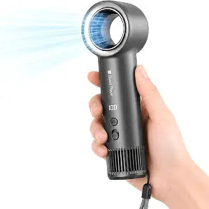 Space Player Portable Handheld Fan, Bladeless, 65000RPM Turbo, Rechargeable