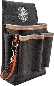 Klein Tools 5241 Ballistic Weave Tool Pouch, 6-Pocket 10.25x10.25x6.75-Inch
