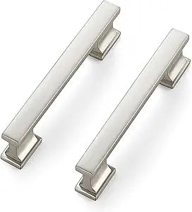 JOY DECOR 10 Pack Brushed Nickel Cabinet Pulls Kitchen Handles for Cabinets 4-3/4 Inch Length with 3-3/4 Inch Hole Center Kitchen Cabinet Door Handles Cabinet Pulls