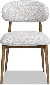 Jennifer Taylor Home Locke 20.5" Modern Upholstered Dining Chair with Wood Frame Salt & Pepper Boucle