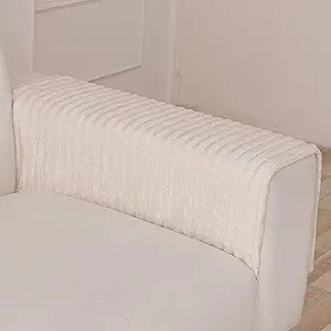 Waterproof Couch Cover for Dogs, Sofa Covers Washable & Non-Slip, Soft Dog Bed Blanket Protector for Sectional, Loveseat, Living Room Furniture (Creamy White, 23.62"x 23.62" 2 Pack)