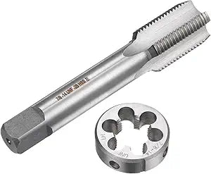 uxcell 2pcs Tap and Die Set, 7/8-14 UNF Left Hand Thread Tap & Round Die, Tapping Threading Tool Tap & Die Kit for Nut Screw Bolt Thread Repair